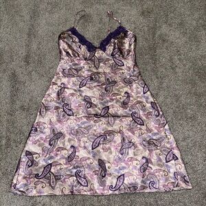 Purple slip dress
